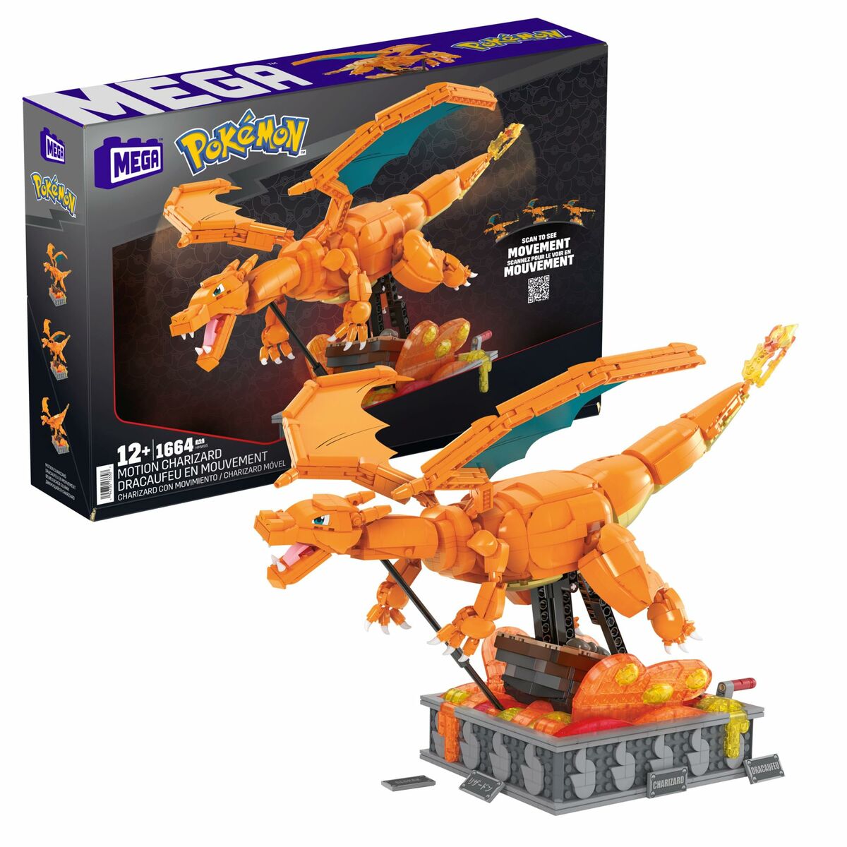 Building set Pokemon Mega Construx - Motion Charizard 1664 Pieces - Toys  and games - KiiDS.SHOP