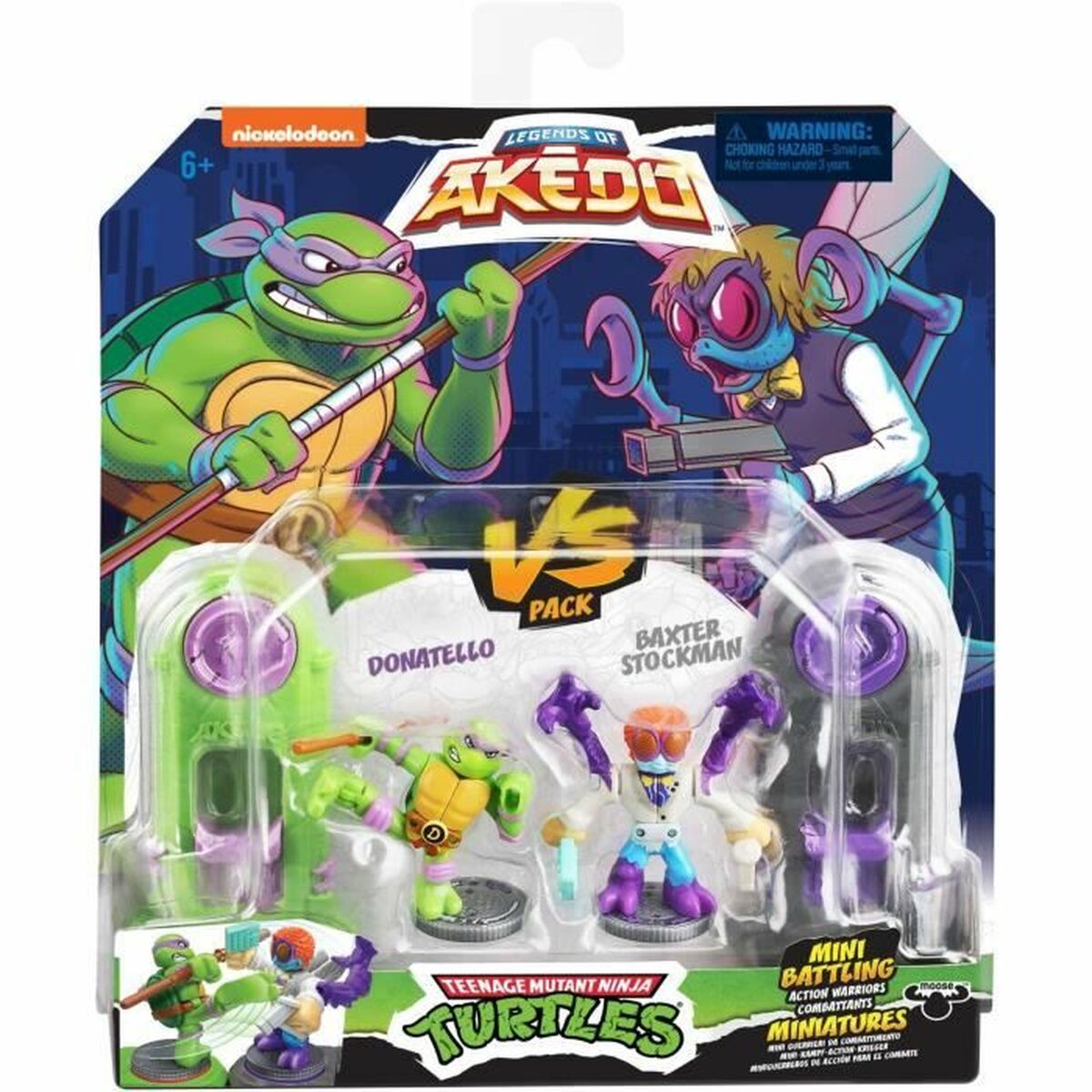 Bojové Figúrky Teenage Mutant Ninja Turtles Legends Of Akedo: Donatello Vs Baxter Stockman - Hračky a Hry Bábiky