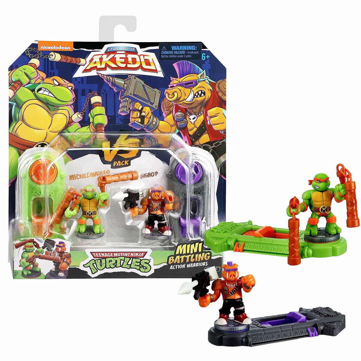 Bojové Figúrky Teenage Mutant Ninja Turtles Legends Of Akedo: Michelangelo Vs Evil Bepop - Hračky a Hry Bábiky