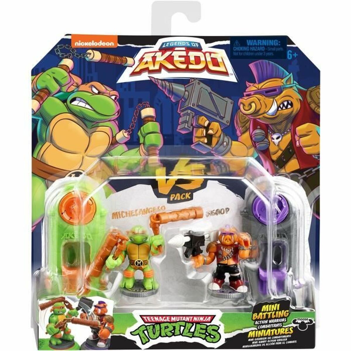 Bojové Figúrky Teenage Mutant Ninja Turtles Legends Of Akedo: Michelangelo Vs Evil Bepop - Hračky a Hry Bábiky