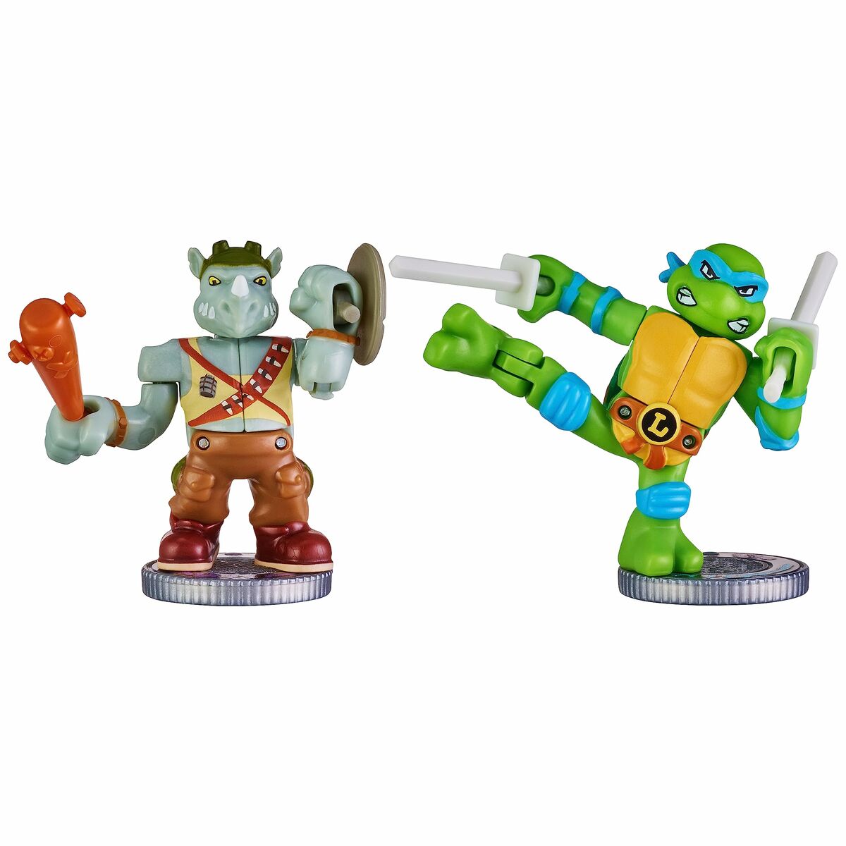 Bojové Figúrky Teenage Mutant Ninja Turtles Legends Of Akedo: Leonardo Vs Rocksteady - Hračky a Hry Bábiky Postavičky