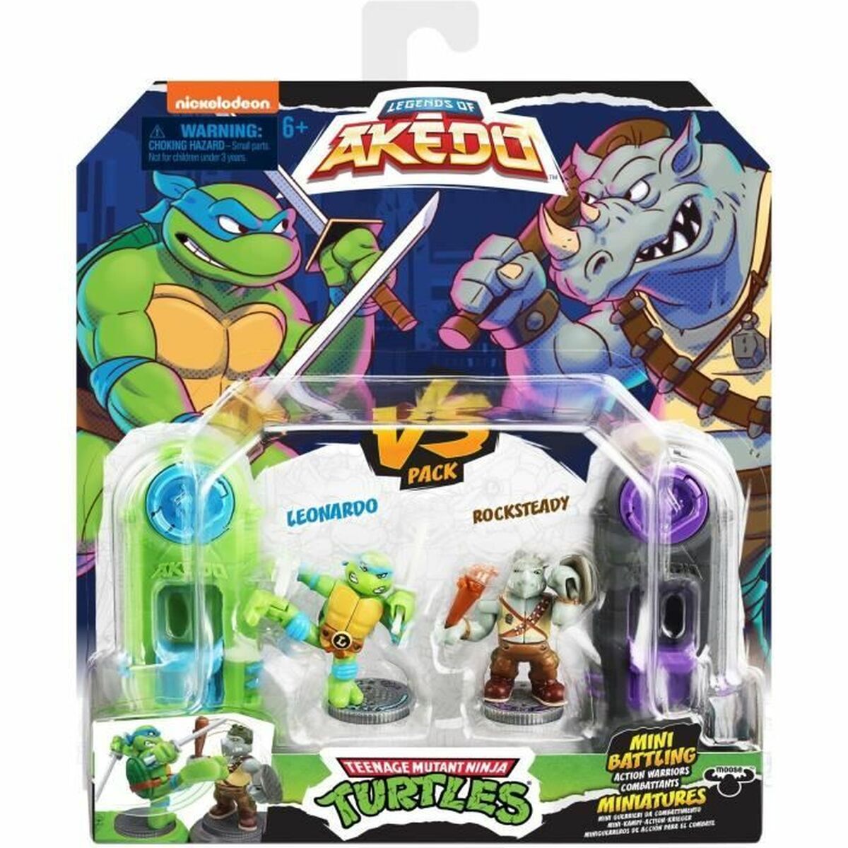 Bojové Figúrky Teenage Mutant Ninja Turtles Legends Of Akedo: Leonardo Vs Rocksteady - Hračky a Hry Bábiky Postavičky