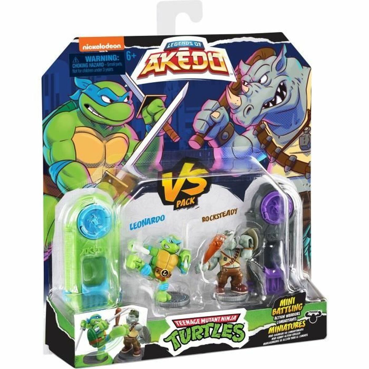 Bojové Figúrky Teenage Mutant Ninja Turtles Legends Of Akedo: Leonardo Vs Rocksteady - Hračky a Hry Bábiky Postavičky