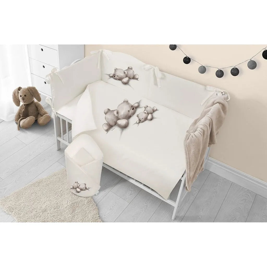 3-dielne Posteľné Obliečky Belisima Lazy Bear 90/120 Beige - Posteľné - Belisima