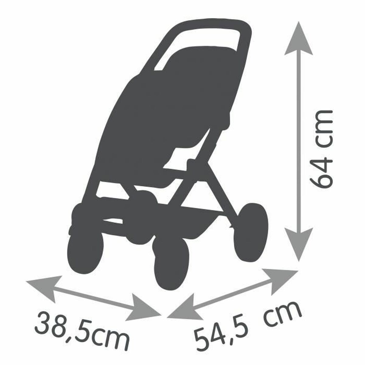 Kočík pre Bábiky Smoby Maxi-cosi Twin 64 Cm - Hračky a Hry Bábiky Doplnky