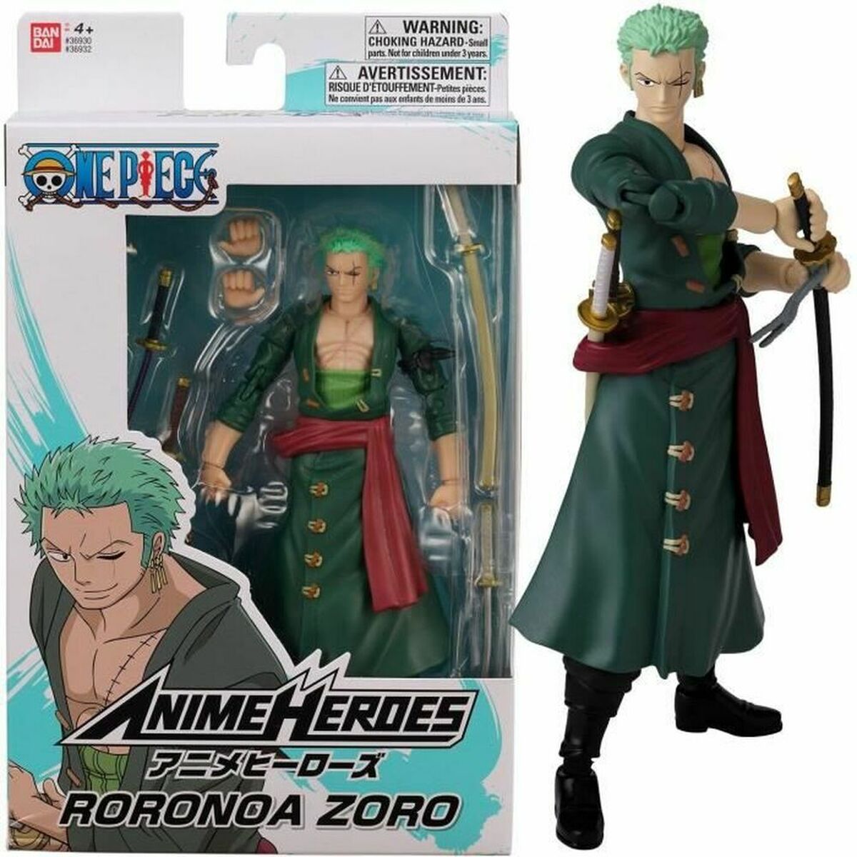 Skladacia Figúrka One Piece Anime Heroes - Roronoa Zoro 17 Cm - Hračky a Hry Bábiky Postavičky