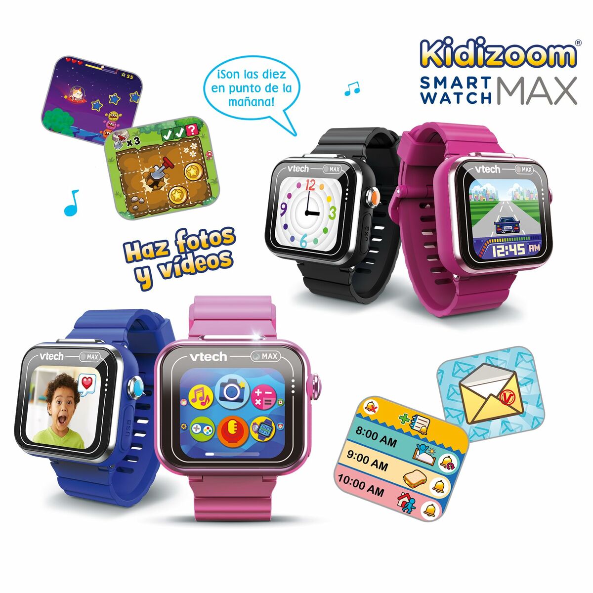 Hodinky pre Deti Vtech Kidizoom Smartwatch Max Interaktívny Ružová - Hračky a Hry Elektronické