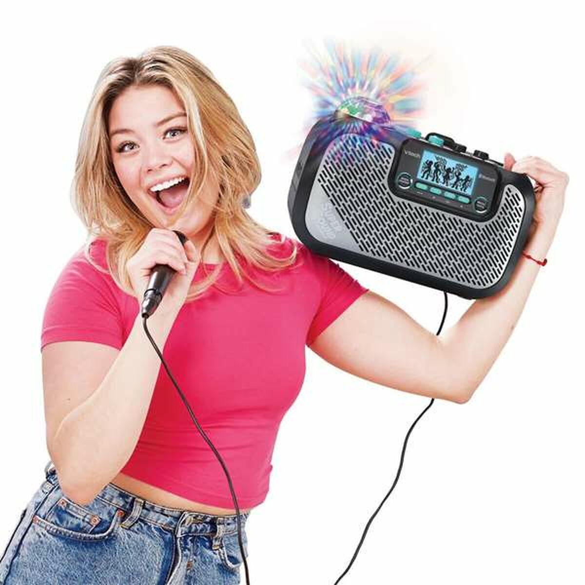 Reproduktor s Mikrofónom na Karaoke Vtech Super Sound - Hračky a Hry Elektronické