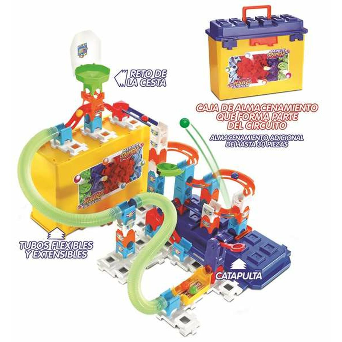 Pretekárska Dráha Vtech Marble Rush Storage Box 70 Piezas - Hračky a Hry Vozidlá