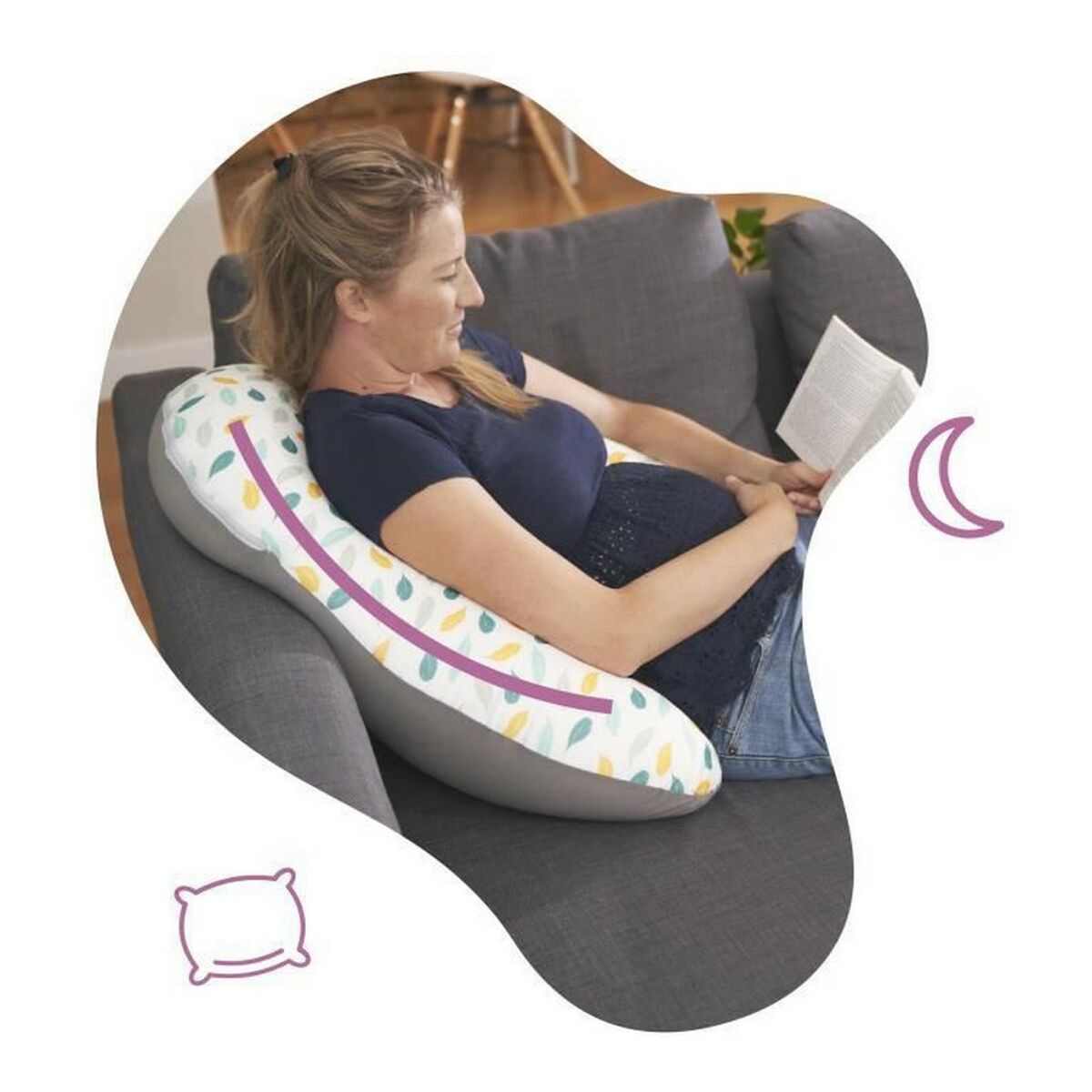 Breastfeeding Cushion Badabulle 2-in-1 Evolutive - Dieťa Dojčenie a Kŕmenie