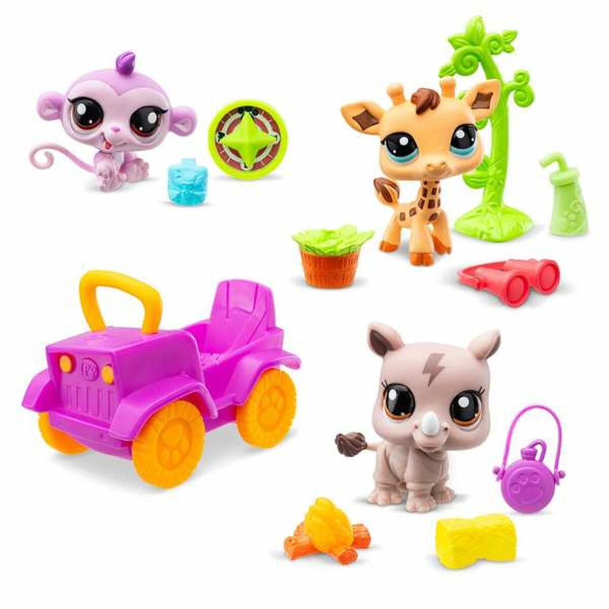 Playset Bandai Littlest Pet Shop Safari 8 Kusy - Hračky a Hry Bábiky Postavičky