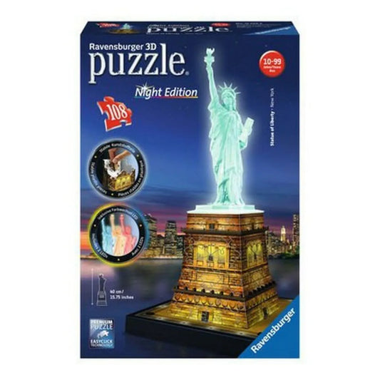 3d Puzzle Night Edition Ravensburger 12596 (108 Pcs) - Hračky a Hry Hlavolamy