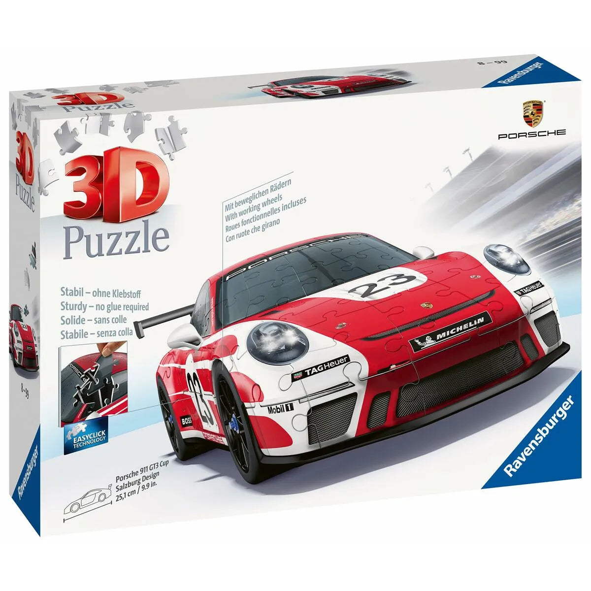 3d Puzzle Porsche 911 Gt3 Cup Salzburg 152 Kusy - Hračky a Hry Hlavolamy