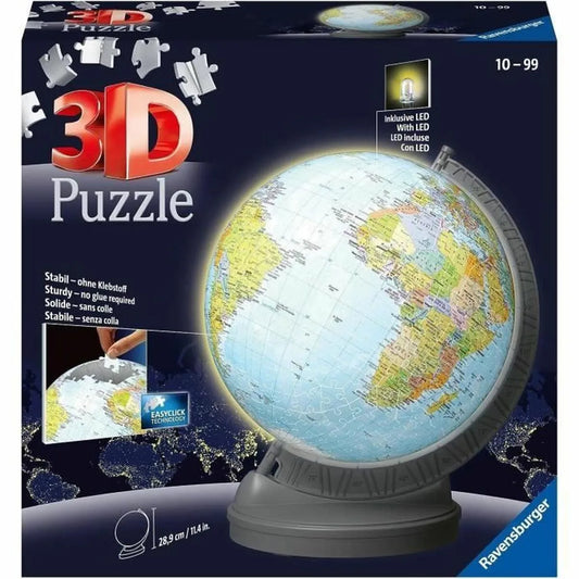 3d Puzzle Ravensburger 11549 Glóbus Svetlý - Hračky a Hry Hlavolamy