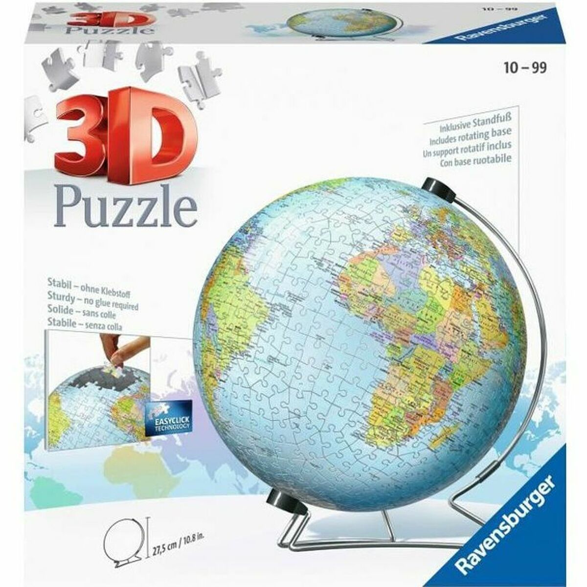 3d Puzzle Ravensburger Single Color Globe Unique 540 Kusy - Hračky a Hry Hlavolamy