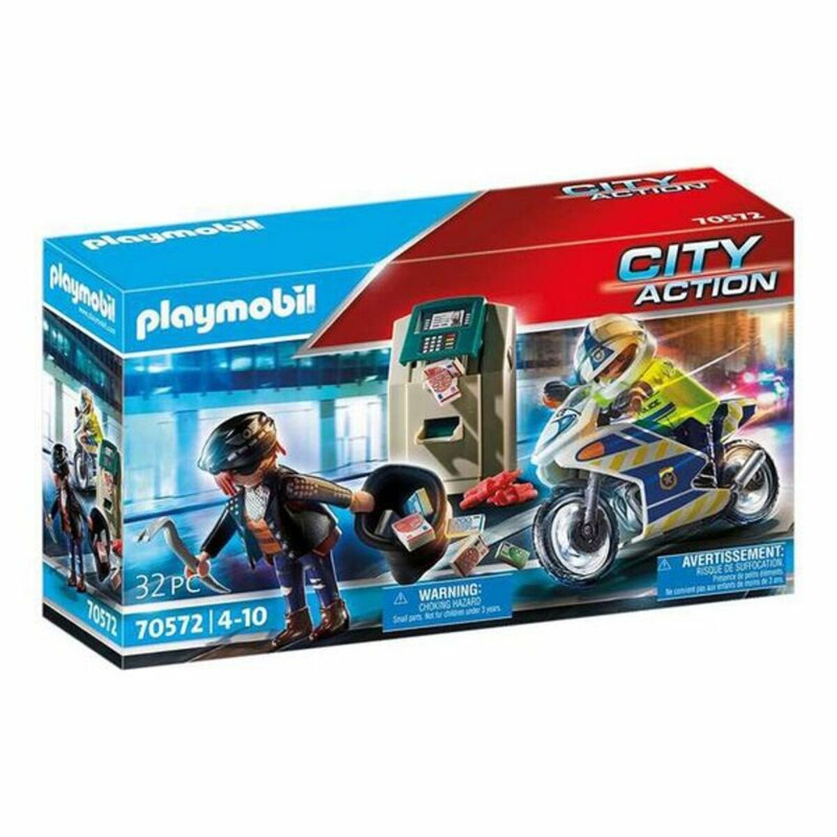 Playset City Action Police Motorbike Playmobil 70572 32 Kusy (32 Pcs) - Hračky a Hry Bábiky Postavičky