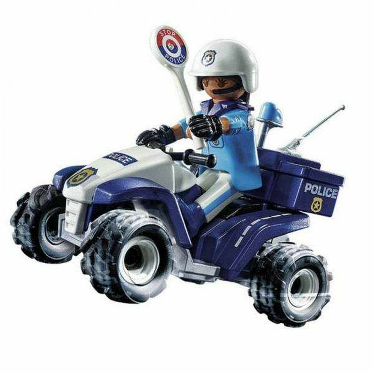 Hracia Sada Dopravných Prostriedkov Playmobil Speed Quad City Action 71092 Policajt (21 Pcs) - Hračky a Hry Bábiky