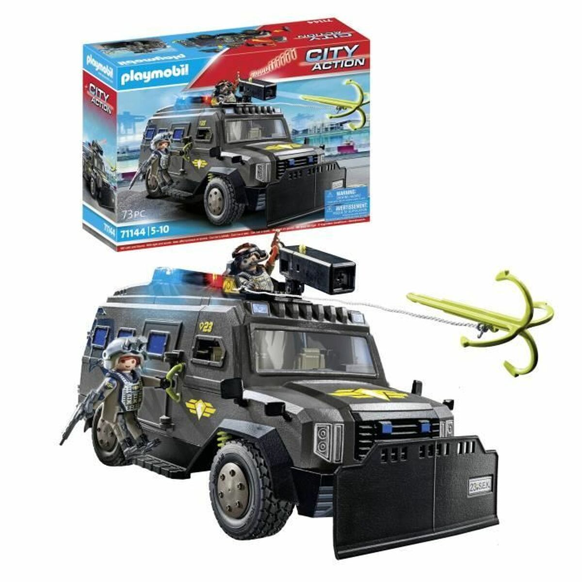 Sada Hračiek Playmobil Police Car City Action Plastické - Hračky a Hry Súpravy Doplnky