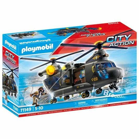 Sada Hračiek Playmobil Police Plane City Action Plastické - Hračky a Hry Súpravy Doplnky