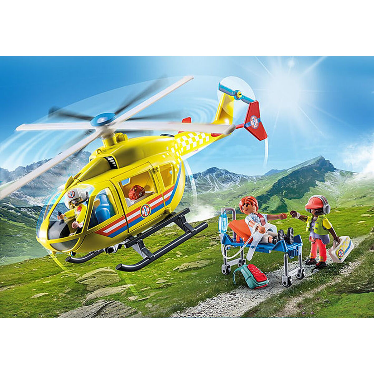 Playset Playmobil 71203 City Life Rescue Helicopter 48 Kusy - Hračky a Hry Bábiky Postavičky