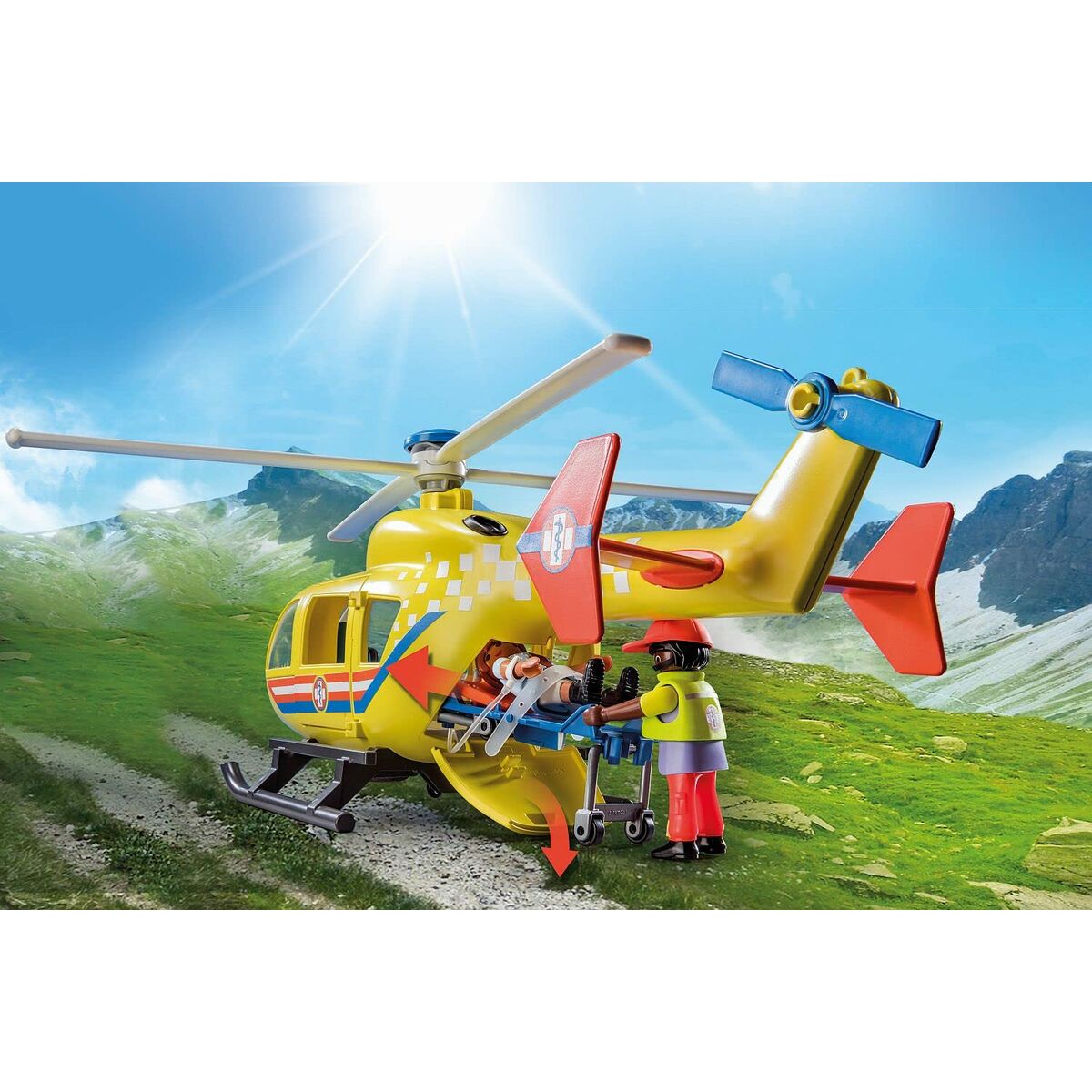 Playset Playmobil 71203 City Life Rescue Helicopter 48 Kusy - Hračky a Hry Bábiky Postavičky