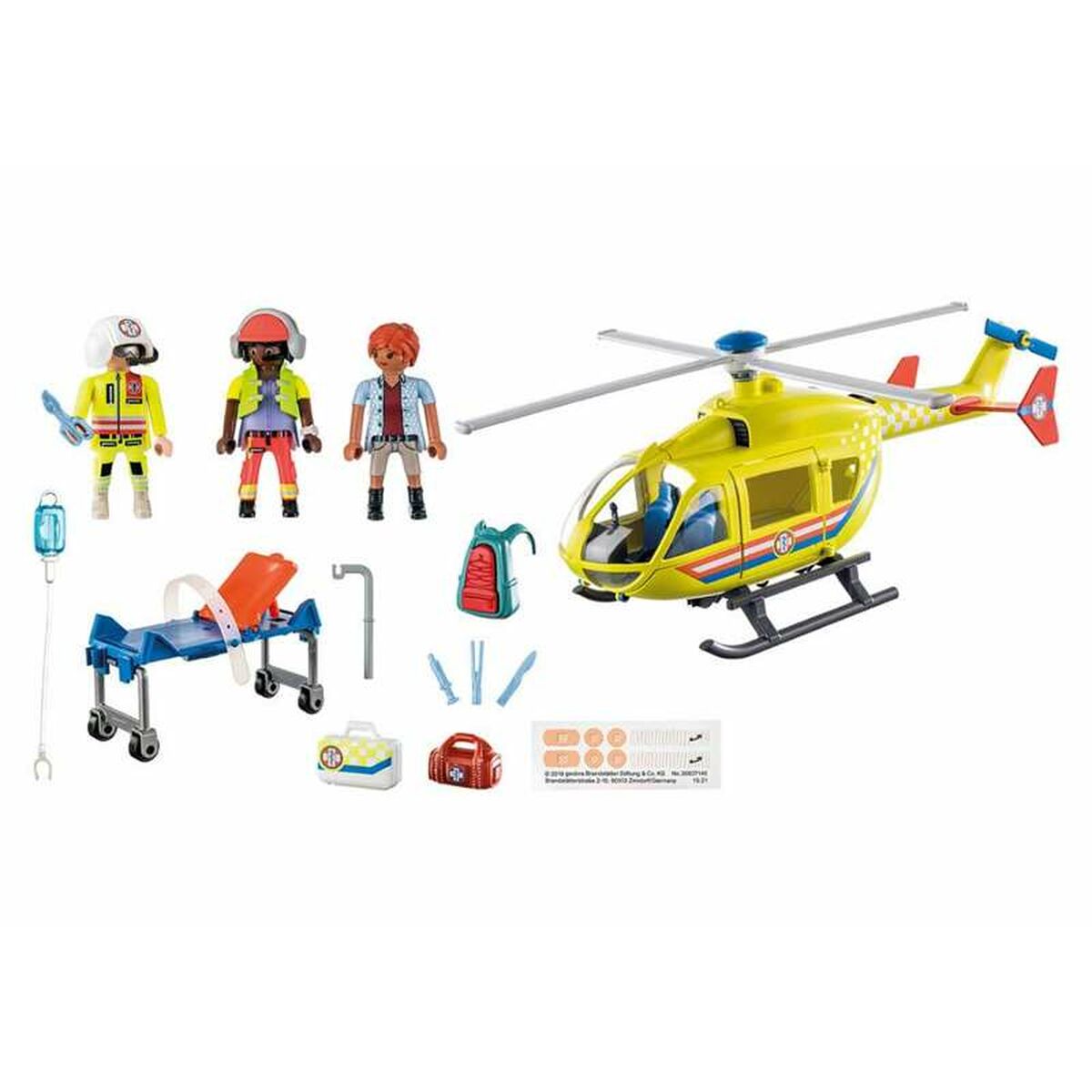 Playset Playmobil 71203 City Life Rescue Helicopter 48 Kusy - Hračky a Hry Bábiky Postavičky