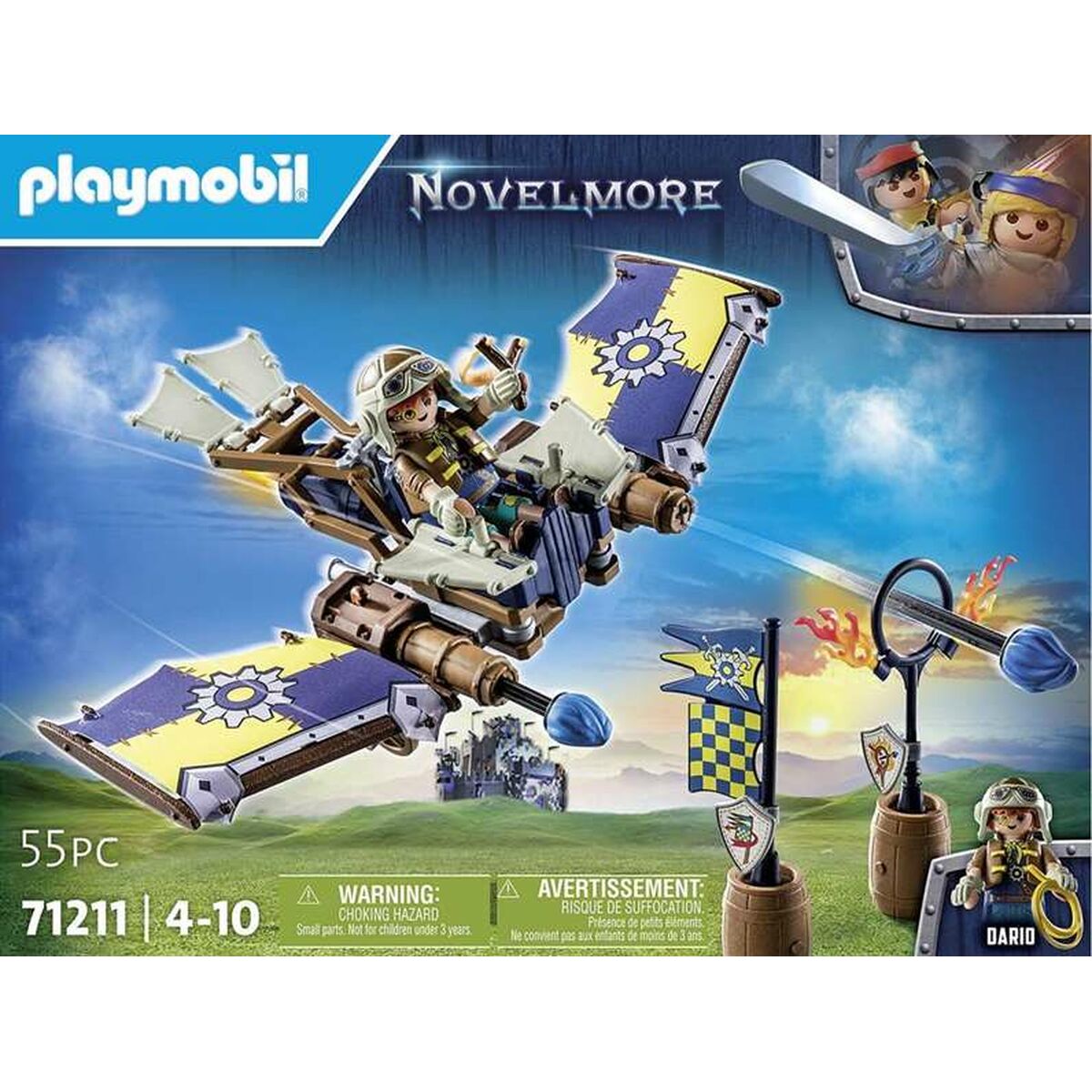 Hracia Sada Dopravných Prostriedkov Playmobil Novelmore 71211 55 Kusy - Hračky a Hry Bábiky Postavičky