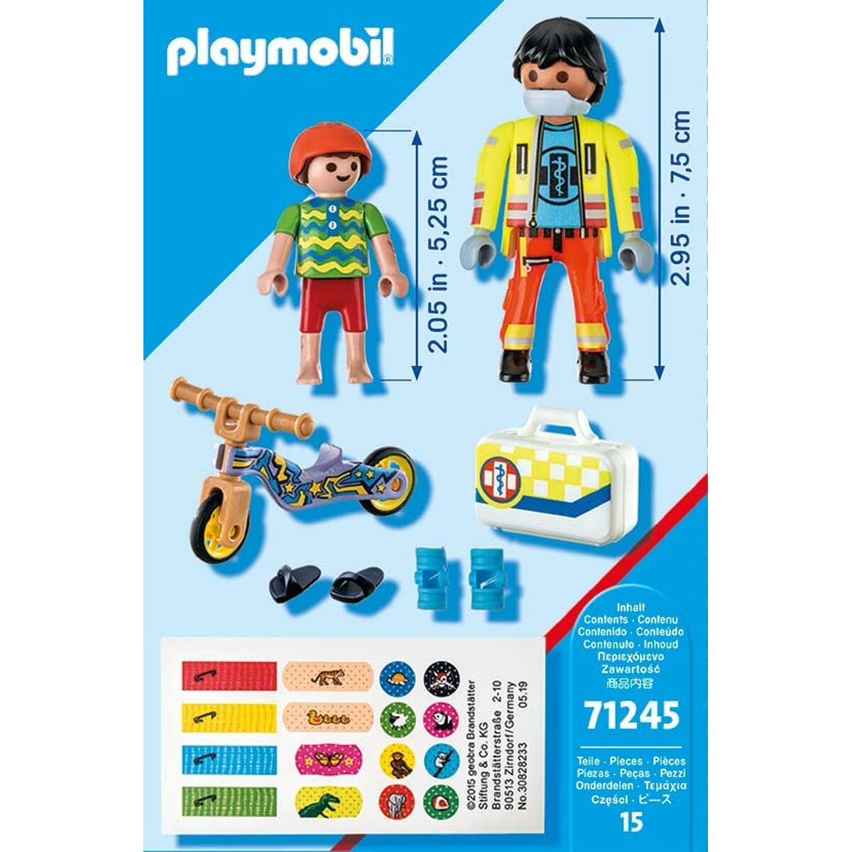 Playset Playmobil City Life - Paramedic With Patient 71245 15 Kusy - Hračky a Hry Bábiky Postavičky