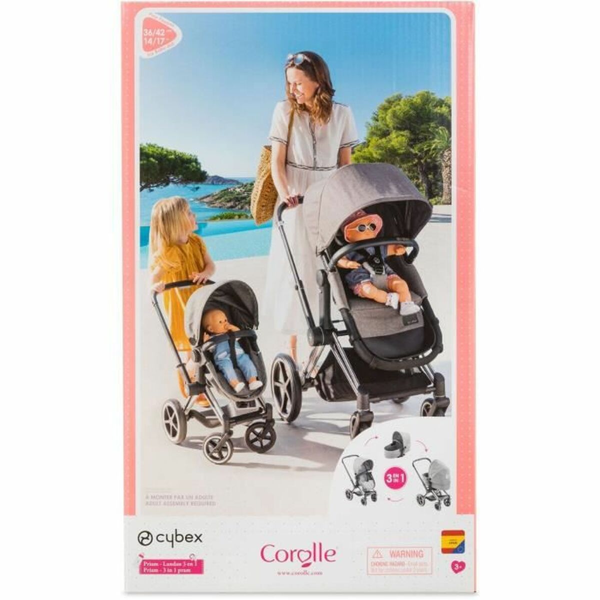 Kočík pre Bábiky Corolle Cybex 3 In1 Pram (62 x 70 40,5 Cm) - Hračky a Hry Bábiky Doplnky