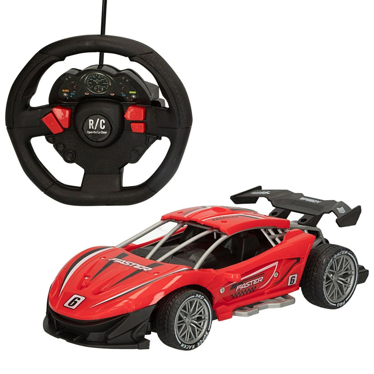 Auto na Diaľkové Ovládanie Speed & Go 22 x 7 11 Cm 1:16 červená 6 Kusov - Hračky a Hry Vozidlá