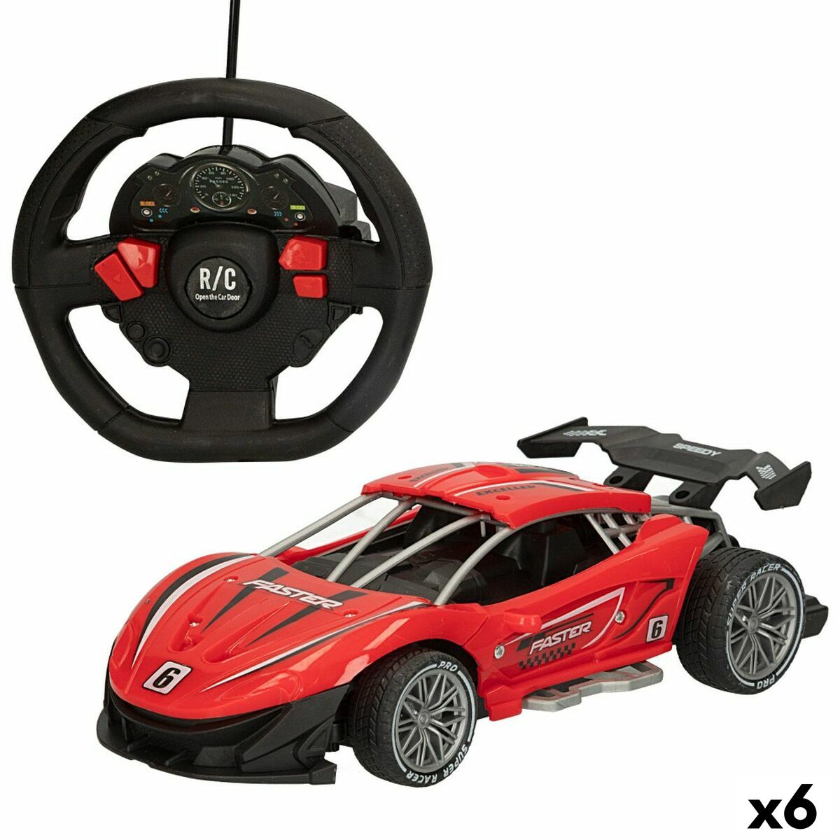 Auto na Diaľkové Ovládanie Speed & Go 22 x 7 11 Cm 1:16 červená 6 Kusov - Hračky a Hry Vozidlá