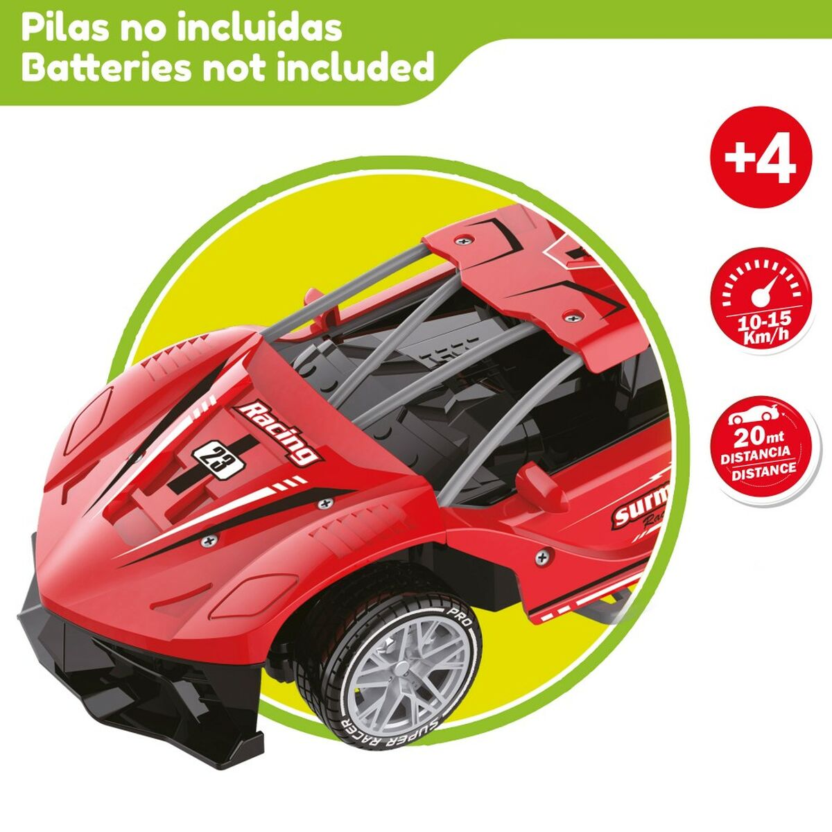 Auto na Diaľkové Ovládanie Speed & Go 22 x 7 11 Cm 1:16 červená 6 Kusov - Hračky a Hry Vozidlá