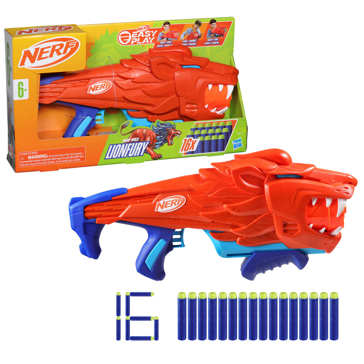 Pištoľ na Penovými Nábojmi Hasbro Nerf Lionfury 25 x 45 Cm - Pištole