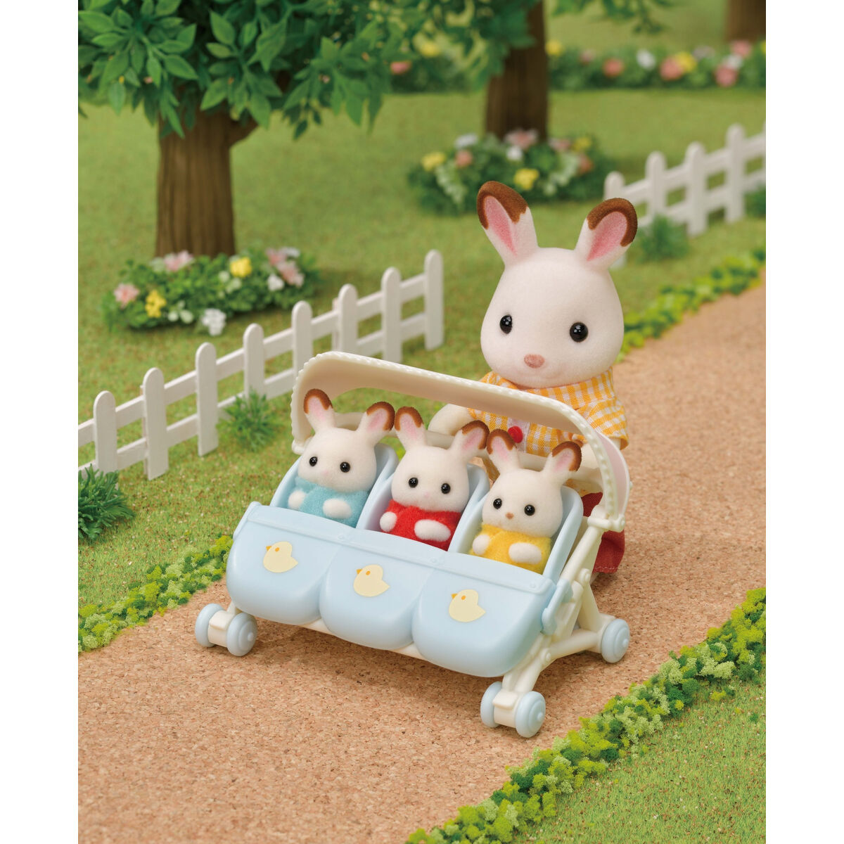 Playset Sylvanian Families The Triple Stroller - Hračky a Hry Bábiky Postavičky