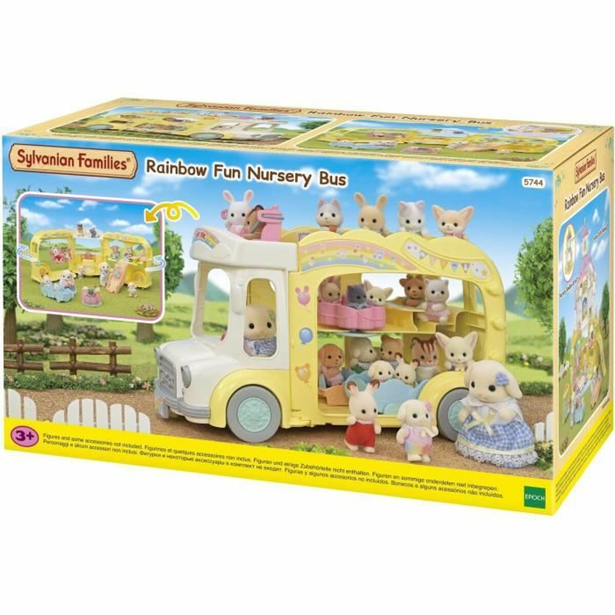 Príslušenstvo pre Domček Bábiky Sylvanian Families 5744 Rainbow Fun Nursery Bus - Hračky a Hry Bábiky Doplnky