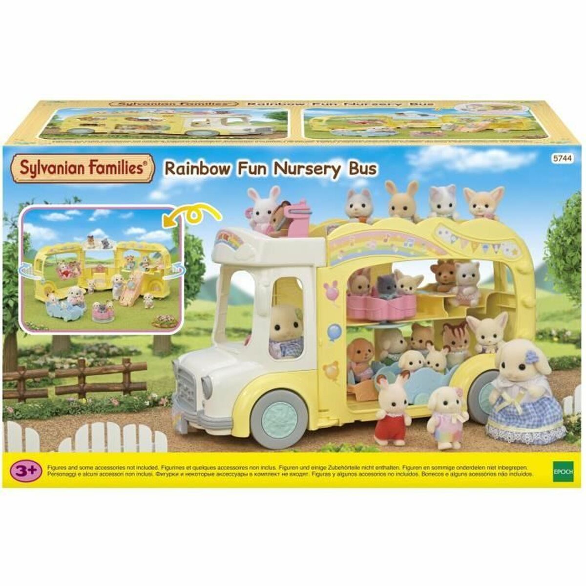 Príslušenstvo pre Domček Bábiky Sylvanian Families 5744 Rainbow Fun Nursery Bus - Hračky a Hry Bábiky Doplnky