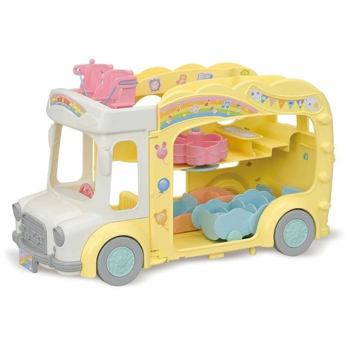 Príslušenstvo pre Domček Bábiky Sylvanian Families 5744 Rainbow Fun Nursery Bus - Hračky a Hry Bábiky Doplnky