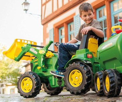 Šliapací Traktor Nakladač Rolly Toys John Deere Farmtrac Zelený - Odrážadlá - Milly Mally