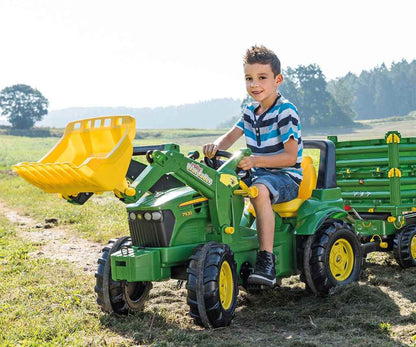 Šliapací Traktor Nakladač Rolly Toys John Deere Farmtrac Zelený - Odrážadlá - Milly Mally