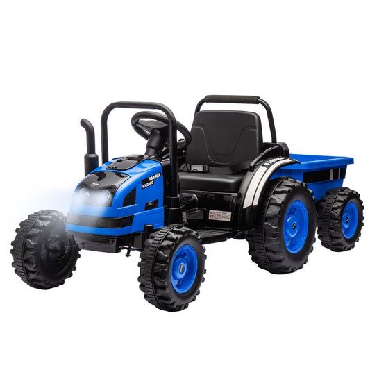 Elektrický traktor s prívesom Milly Mally Farmer modrý