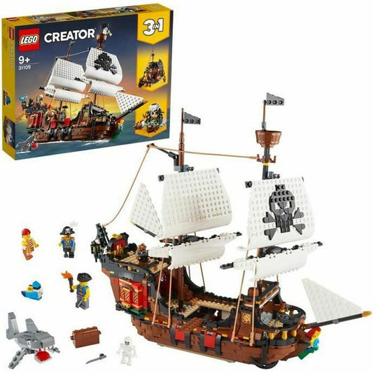 Hracia Sada Dopravných Prostriedkov Lego Creator 31109 Pirate Ship 3 v 1 1260 Kusy - Hračky a Hry Bábiky Postavičky