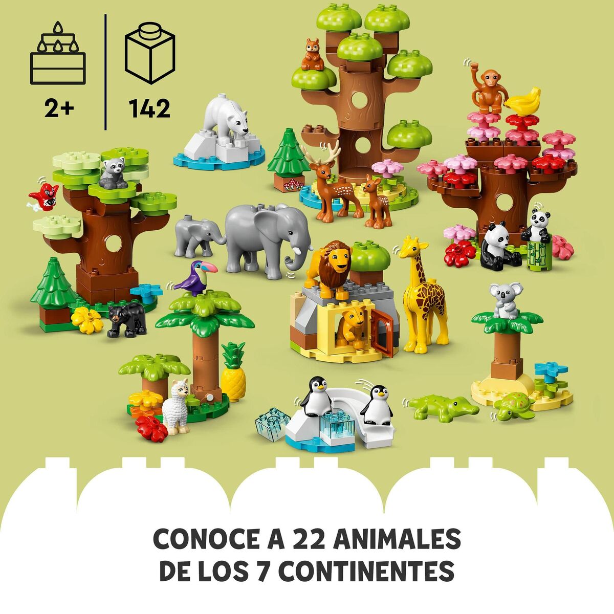 Playset Lego 10975 Duplo Wild Animals Of The World (142 Kusy) - Hračky a Hry Bábiky Postavičky