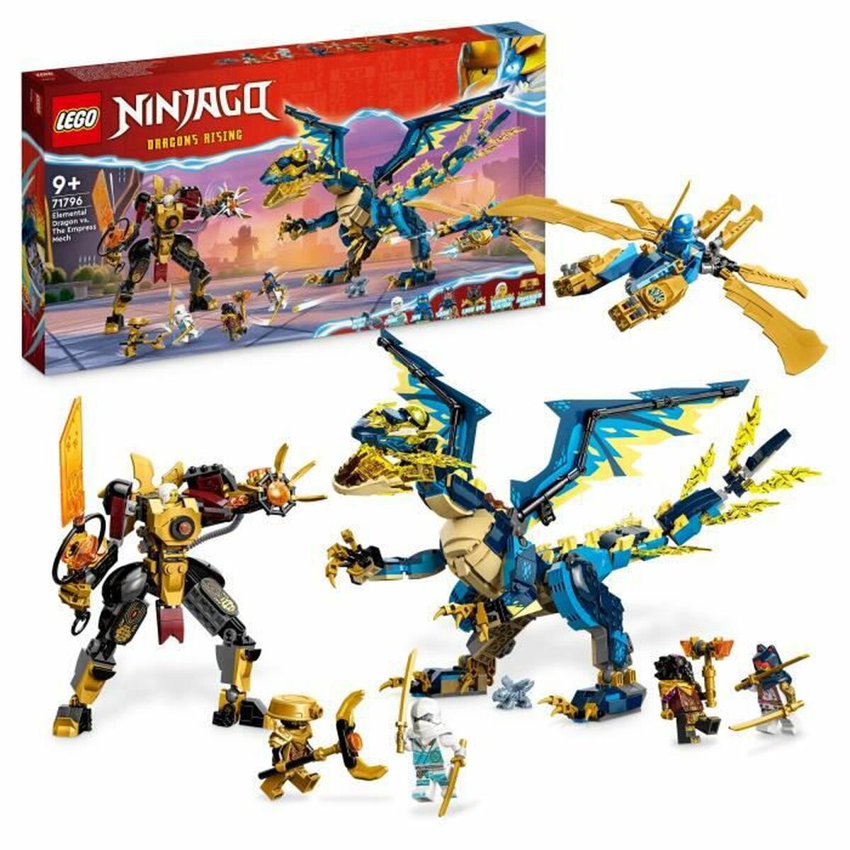 Stavebná Hra Lego Ninjago The Elementary Dragon Against The Empress Robot Viacfarebná