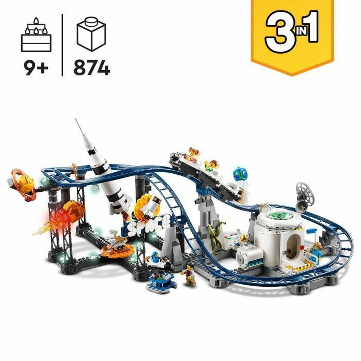 Playset Lego Creator Space Rollercoaster 874 Kusy - Hračky a Hry Bábiky Postavičky