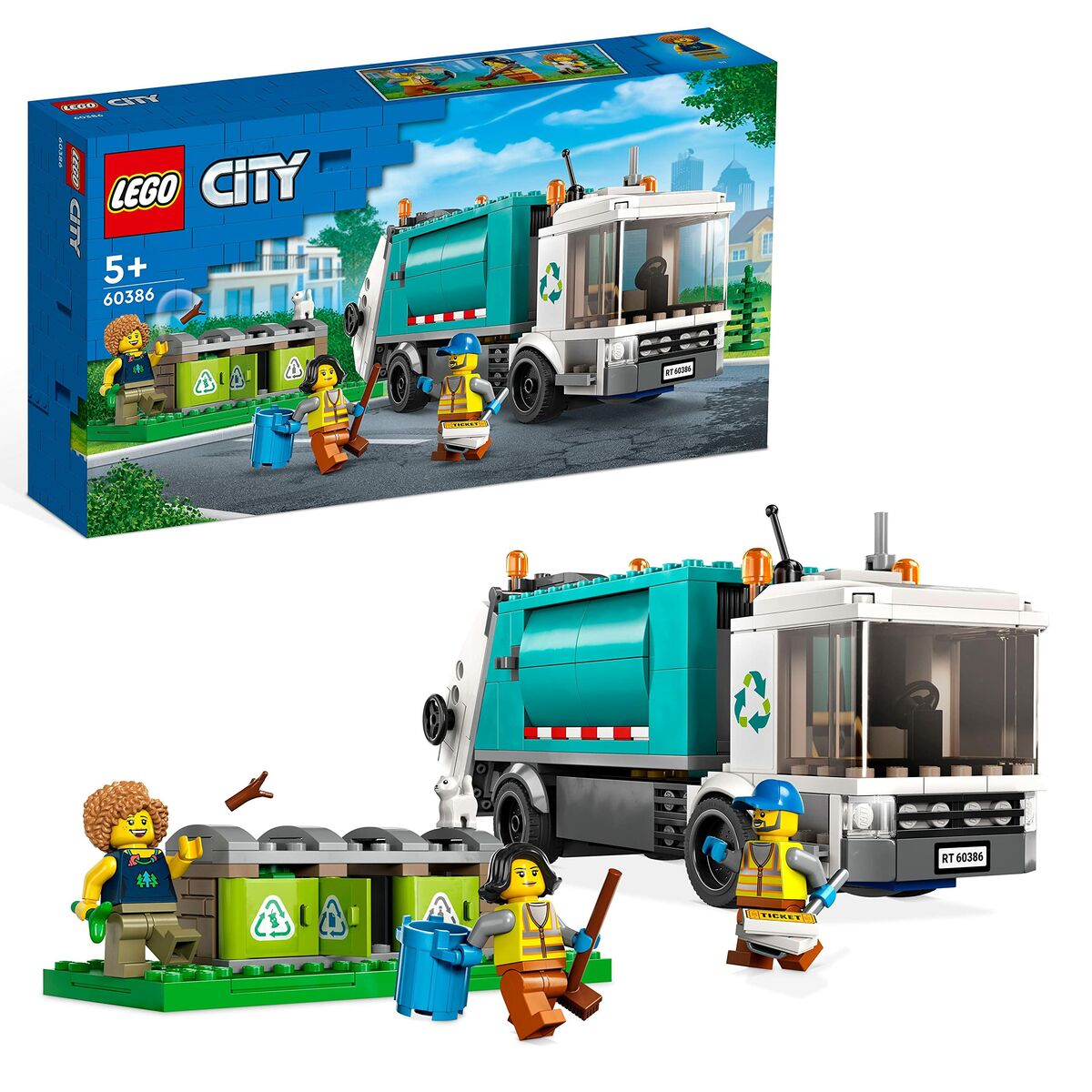 Playset Lego City 60386 Recycling Truck Smetiarske Auto - Hračky a Hry Bábiky Postavičky