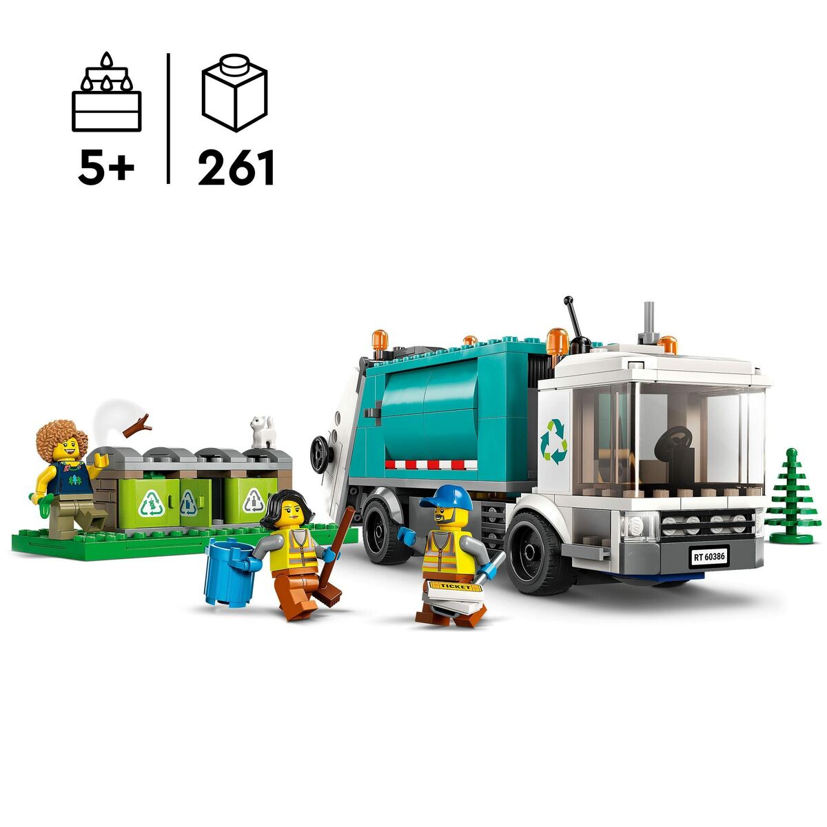 Playset Lego City 60386 Recycling Truck Smetiarske Auto - Hračky a Hry Bábiky Postavičky