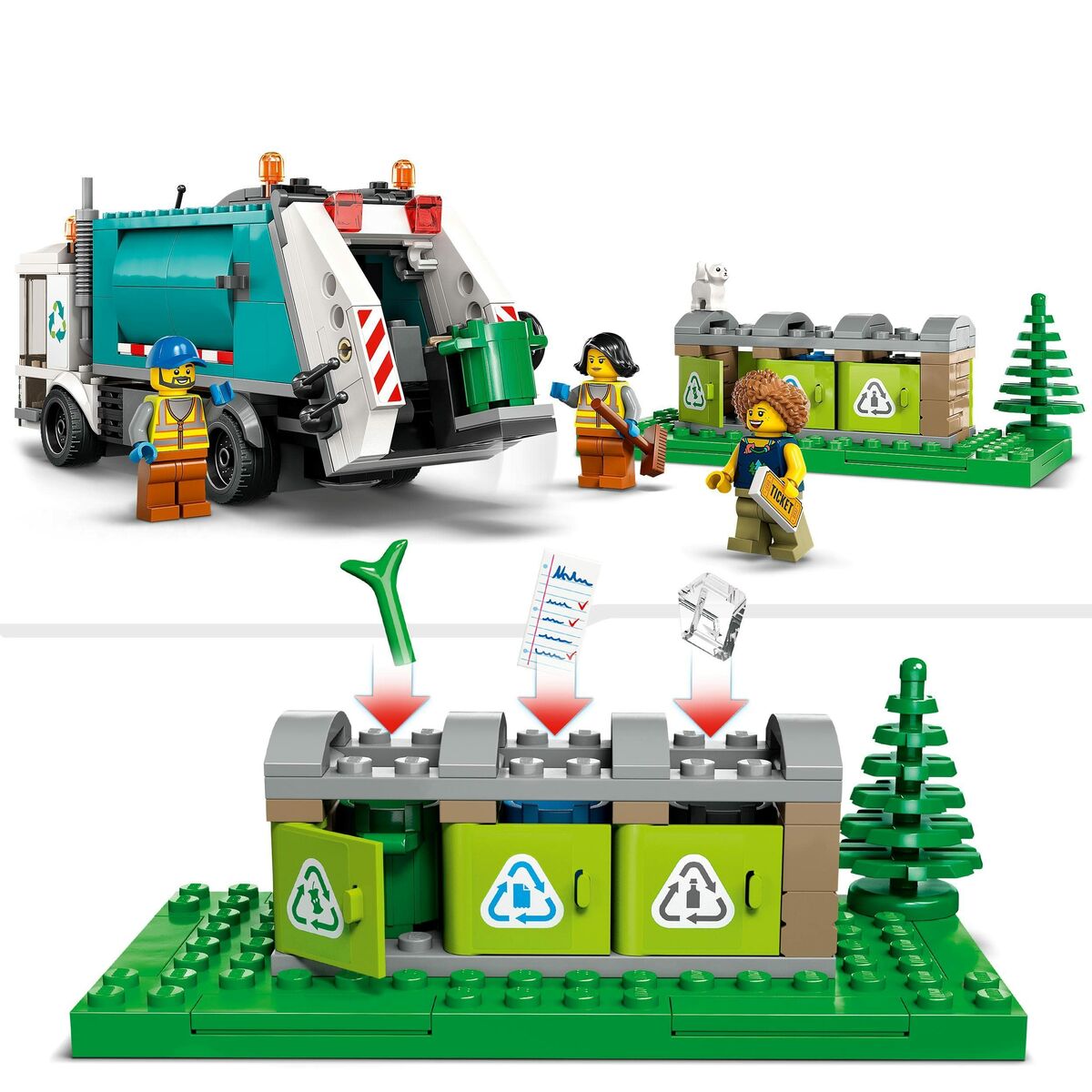 Playset Lego City 60386 Recycling Truck Smetiarske Auto - Hračky a Hry Bábiky Postavičky