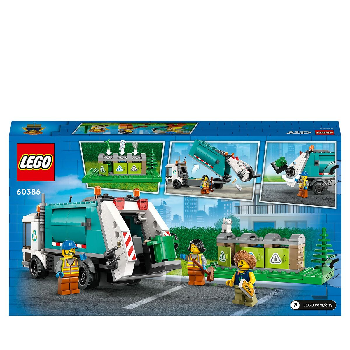 Playset Lego City 60386 Recycling Truck Smetiarske Auto - Hračky a Hry Bábiky Postavičky