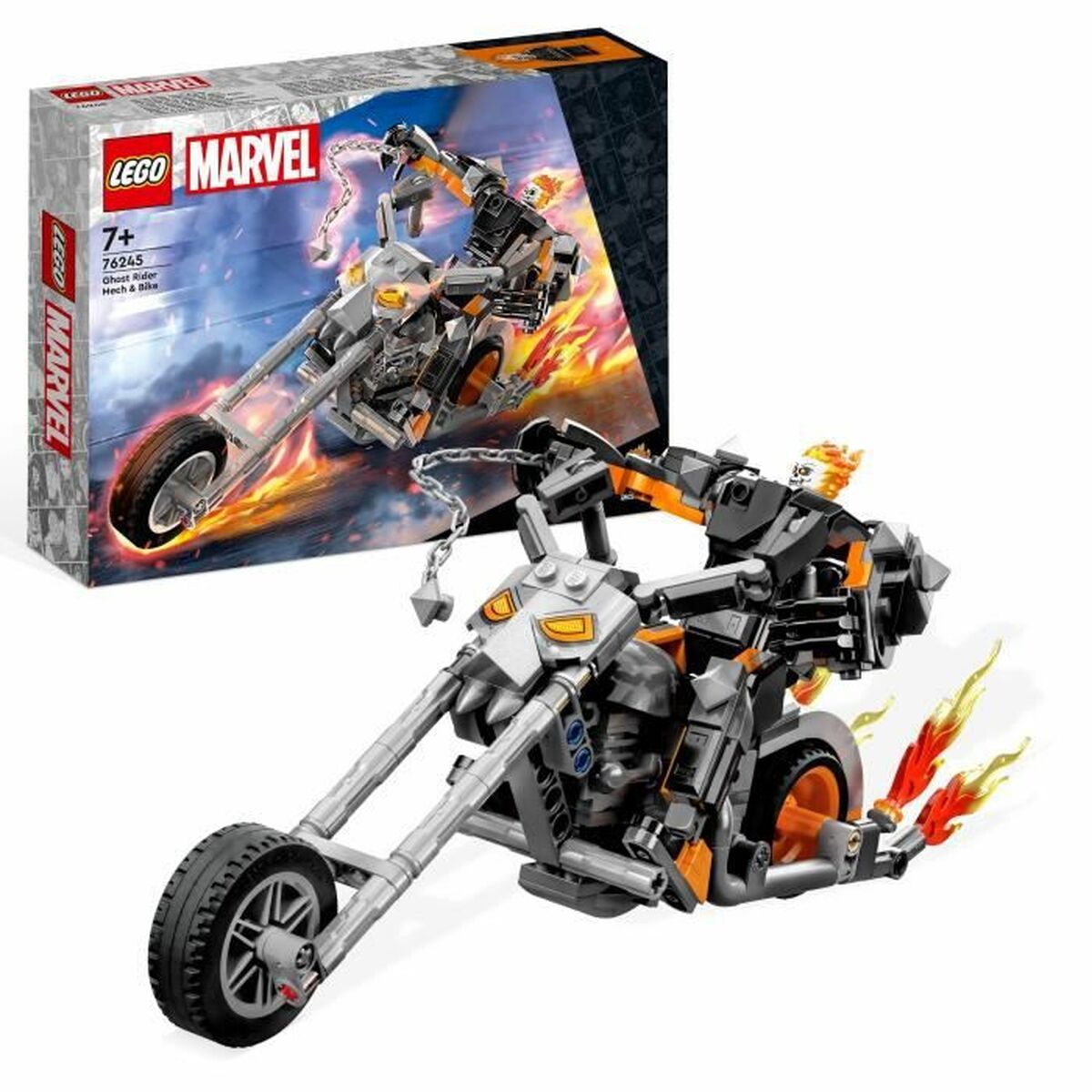 Playset Lego Marvel 76245 The Robot And Motorcycle Of Ghost Rider Viacfarebná + 7 Rokov 264 Piezas - Hračky a Hry