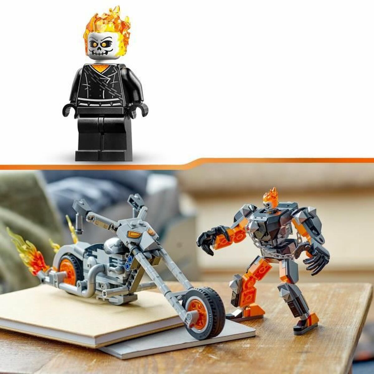 Playset Lego Marvel 76245 The Robot And Motorcycle Of Ghost Rider Viacfarebná + 7 Rokov 264 Piezas - Hračky a Hry